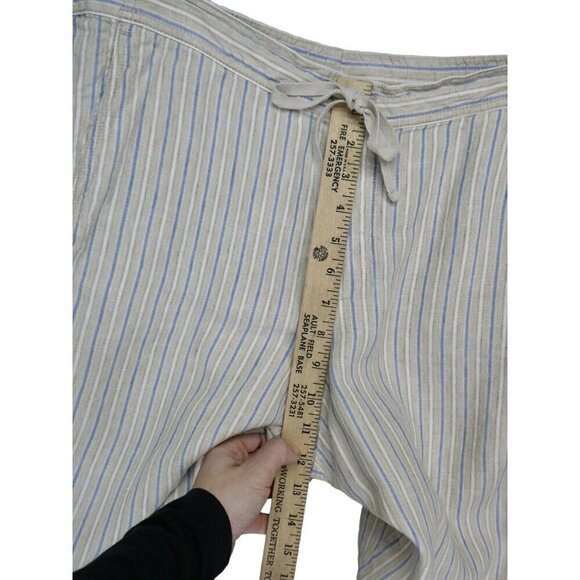 J Jill Love Linen Pull on Pants Size XL Straight Leg Drawstring Pockets Boho - Picture 9 of 12